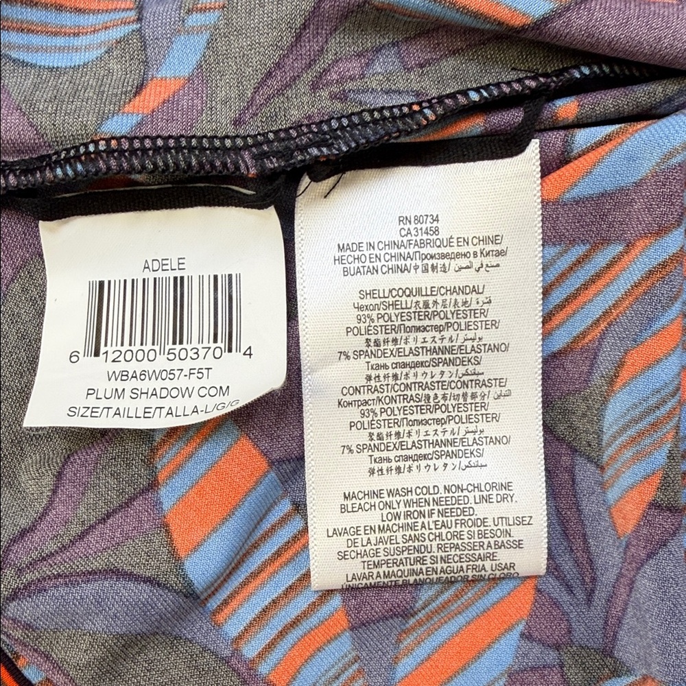 BCBGMaxAzria Adele Long Sleeve Midi Wrap Dress - Vibrant Geometric Floral Design - Picture 9 of 9